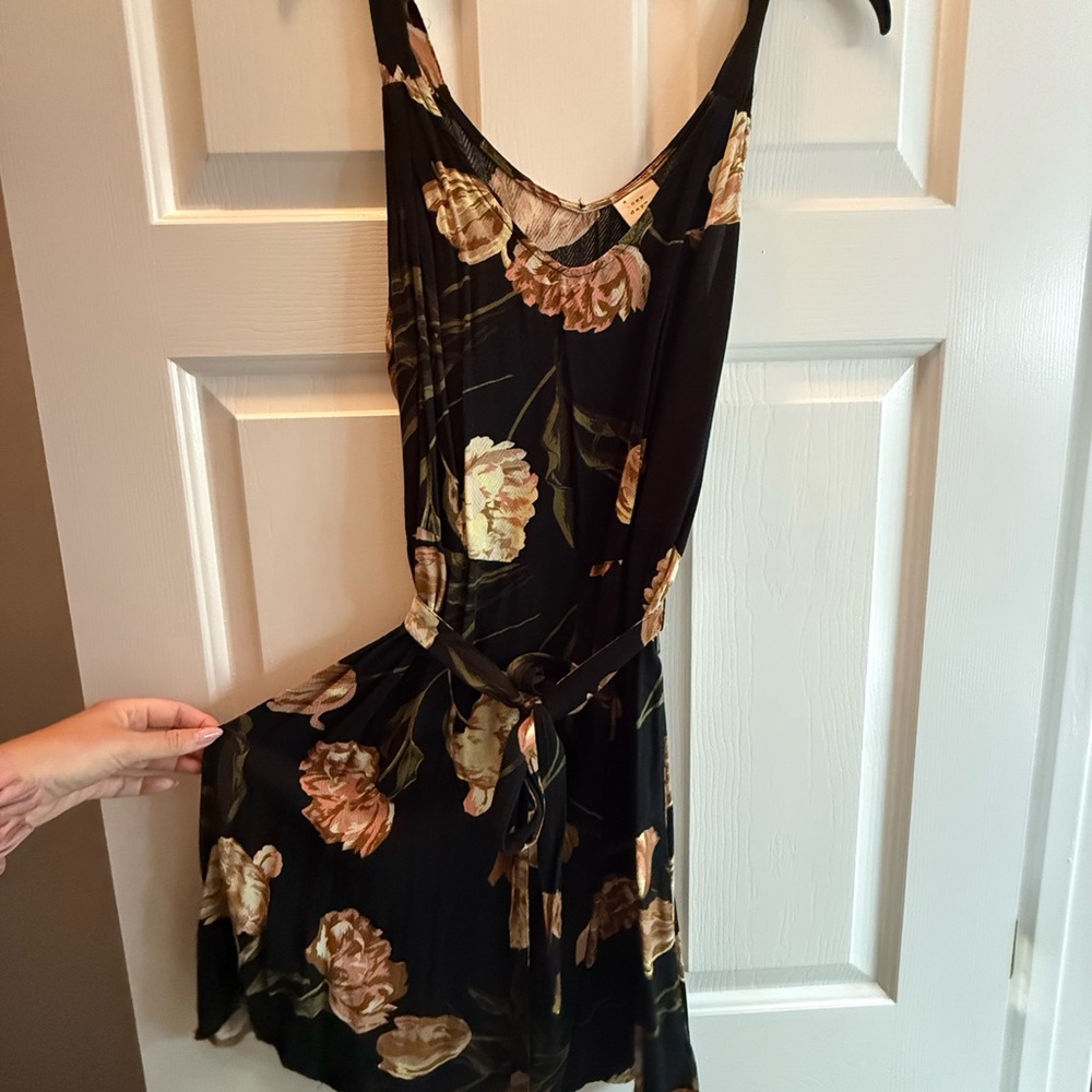 A New Day Black Floral Mini Dress